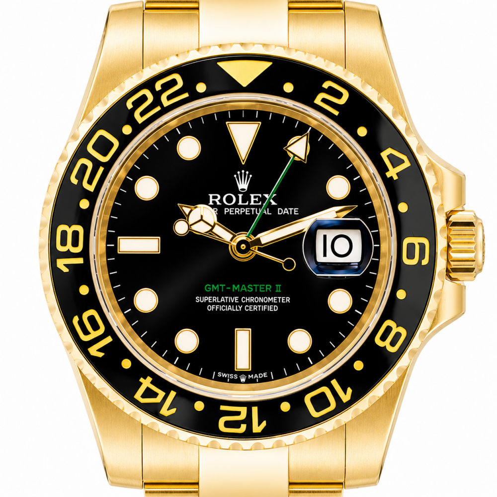 Rolex GMT Master II 40MM Black Dial 116718LN 18K YG Watch
